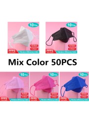 FFP2 Macarillas Approved Colorful KN95 Black Fish Face Mask KN95 Black Face Masks 4 Layer ffp2mascarillas ffp2reuse zable