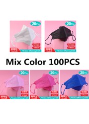 FFP2 Macarillas Approved Colorful KN95 Black Fish Face Mask KN95 Black Face Masks 4 Layer ffp2mascarillas ffp2reuse zable