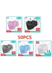 5 Layers Adult Multicolor Synthetic Fabric Face Mask KN95 Fpp2 Mascarilla Certified KN95 Mouth Mask Reusable ffp2fan CE ffp3