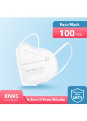 قناع الوجه من Mascarillas FFP2 Negras 5 طبقات KN95 قناع الوجه FFP2 قناع الوجه FPP2 المعتمد للبالغين mascarilla fpp2 homology ada ffpp2 ffp2fan أسود