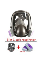 High Quality 15/17 in 1 Chemical Gas Mask 6800 Dust Respirator Paint Repeller Spray Silicone Full Face Mask Filter