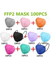 9-12 سنة mascarillas fpp2 niños الأطفال FFP2 قناع قابلة لإعادة الاستخدام Ce وافق KN95 أقنعة 5 طبقات FFP 2 قناع حماية الأمن