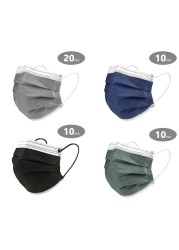 Disposable Face Mask Adult Masque 4 Ply Dust Protection Face Maske Activated Carbon Respirator Mascarillas quiurgicas Homologada