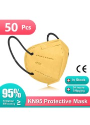 Morandi Mascarillas Masks KN95 Approved ffp2 Mask fpp2 Approved ffp2fan 5 Layers Black Respirator Face Mouth Masks KN95 Adults