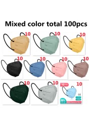 Morandi Mascarillas Masks KN95 Approved ffp2 Mask fpp2 Approved ffp2fan 5 Layers Black Respirator Face Mouth Masks KN95 Adults