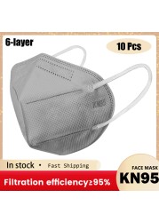 fpp2 masks spain approved ffp2 masks kn95 masks kn95 face mask ffp2 kn95 masks for adults 5/6 layer activated carbon face mask