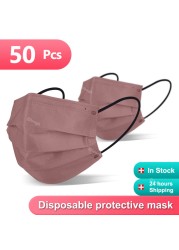New Morandi Color Disposable Mask Adult Mascarillas Desichables Gay Anti Dust Masks Face Protection 3 Layers Cubrebocas