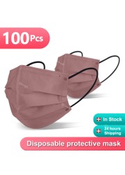 New Morandi Color Disposable Mask Adult Mascarillas Desichables Gay Anti Dust Masks Face Protection 3 Layers Cubrebocas