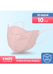 Elough Mask FFP2 CE Certificated 3D Protective Kn95 Face Mask Dust-proof PM2.5 Respirator Filtration Respirator KN 95 Mask