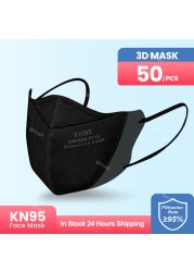 Elough Mask FFP2 CE Certificated 3D Protective Kn95 Face Mask Dust-proof PM2.5 Respirator Filtration Respirator KN 95 Mask