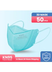 Elough Mask FFP2 CE Certificated 3D Protective Kn95 Face Mask Dust-proof PM2.5 Respirator Filtration Respirator KN 95 Mask