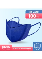 Elough Mask FFP2 CE Certificated 3D Protective Kn95 Face Mask Dust-proof PM2.5 Respirator Filtration Respirator KN 95 Mask