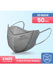 Elough Mask FFP2 CE Certificated 3D Protective Kn95 Face Mask Dust-proof PM2.5 Respirator Filtration Respirator KN 95 Mask