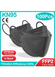 Mascarias FPP2 FFP2 Homolucada Spain CE Certificate FFPP2 KN95 Masks Adult 4 Layer Fish ffp2 FFP2 Respirator Mask FFP 2 Mask