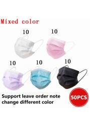 Disposable Dust Mask 3 Layer Colorful Homeopathic Masks Face Masks For Mascaras Mouth Masks For Adults