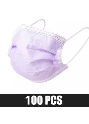 Disposable Dust Mask 3 Layer Colorful Homeopathic Masks Face Masks For Mascaras Mouth Masks For Adults