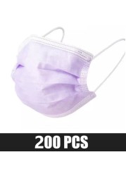 Disposable Dust Mask 3 Layer Colorful Homeopathic Masks Face Masks For Mascaras Mouth Masks For Adults