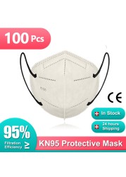 KN95 mascarillas 5-layer ffp2 approved colors morandi masque adult face masks fpp2 homology ada ffp2masque negras certified kn95