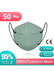 KN95 mascarillas 5-layer ffp2 approved colors morandi masque adult face masks fpp2 homology ada ffp2masque negras certified kn95