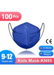 Mascarillas FPP2 Niños FFP2 Mascarillas FPP2 9-12 Years Old Kids Mask Similar Baby Morgues Masks 5 Layer CE ffp2tool KN95 FFP 2 Mask