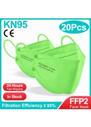 FFP2 Mascarillas Coreanas KN95 FPP2 Korean Fish Face Mask 4 Layers Mascherine FFP 2 Adult FFPP2 Pink Face Mask ffp2masque