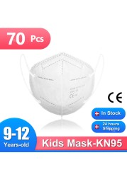 KN95 Mask Mascarillas fpp2 niños 9 a 12 años Respirator Protective CE ffp2 Mask Kids Face Mask Masken ffp 2 approved