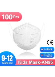 KN95 Mask Mascarillas fpp2 niños 9 a 12 años Respirator Protective CE ffp2 Mask Kids Face Mask Masken ffp 2 approved