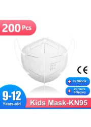 KN95 Mask Mascarillas fpp2 niños 9 a 12 años Respirator Protective CE ffp2 Mask Kids Face Mask Masken ffp 2 approved