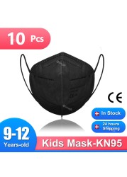 KN95 Mask Mascarillas fpp2 niños 9 a 12 años Respirator Protective CE ffp2 Mask Kids Face Mask Masken ffp 2 approved