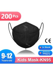 KN95 Mask Mascarillas fpp2 niños 9 a 12 años Respirator Protective CE ffp2 Mask Kids Face Mask Masken ffp 2 approved