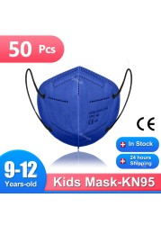 KN95 Mask Mascarillas fpp2 niños 9 a 12 años Respirator Protective CE ffp2 Mask Kids Face Mask Masken ffp 2 approved