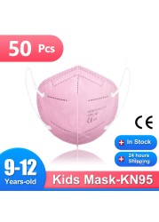 KN95 Mask Mascarillas fpp2 niños 9 a 12 años Respirator Protective CE ffp2 Mask Kids Face Mask Masken ffp 2 approved