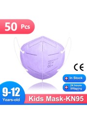 قناع KN95 Mascarillas fpp2 niños 9 a 12 años واقي تنفس CE ffp2قناع أطفال قناع الوجه Masken ffp 2 المعتمدة