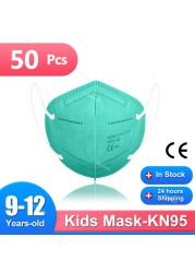 KN95 Mask Mascarillas fpp2 niños 9 a 12 años Respirator Protective CE ffp2 Mask Kids Face Mask Masken ffp 2 approved