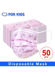 3 ply non woven fabric disposable children's cartoon mask