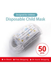 3 ply non woven fabric disposable children's cartoon mask