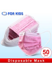 3 ply non woven fabric disposable children's cartoon mask