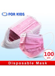 3 ply non woven fabric disposable children's cartoon mask