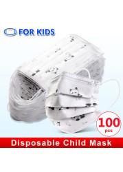 3 ply non woven fabric disposable children's cartoon mask