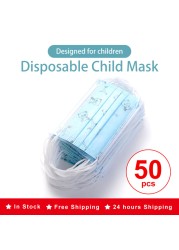 3 ply non woven fabric disposable children's cartoon mask