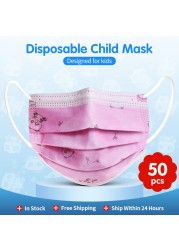 3 ply non woven fabric disposable children's cartoon mask