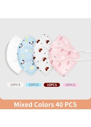 Cute Kids KN95 Mask 5 Layers Face Mask Respirator FFP2 Mascarillas Strawberry Panda KN95 Pocket Masks for Kids Boys Girls