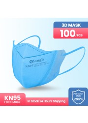 Fashion 3D Mask KN95 Face Masks Face Filter Mask FFP2 Black Dust Mouth Mask Gray mascarilla fpp2 homology ada fit women fp2