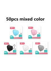 FFP2 Mask FPP2 Certified FFP2 Colorful Mascarillas 5 Layers KN95 Filter Masks ffp2 ce Mask Reusable Respirator ffpp2 Masken ffp 2