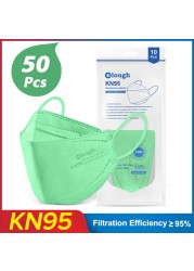 Elough FFP2 Masks Mascarillas FPP2 Colorful KN95 Fish Mask ffp2fan Adult Security Protection KN95 Certified Masks FP2 FFP3 FFP 2