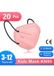 Morandi KN95 Baby Mask FFP2 Mascarillas FPP2 Certified Baby Health Protection Face Mask CE masque enfant ffp2fan niños FP2