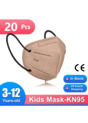 Morandi KN95 Baby Mask FFP2 Mascarillas FPP2 Certified Baby Health Protection Face Mask CE masque enfant ffp2fan niños FP2