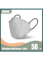 FFP2 قناع ملون KN95 قناع السمك FPP2 هومولوكادا 4 طبقات ffp2قناع أقنعة كورية للبالغين ffp2reuse zable Morandi Masque ffp 2