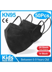 10-100pcs FFP2 Reusable Baby Mask CE Approved FPP2 Mascarillas Infantil 5 Layer Filter ffp2kids mask kn95 mascarillas niños