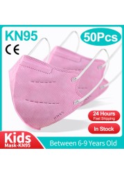 10-100pcs FFP2 Reusable Baby Mask CE Approved FPP2 Mascarillas Infantil 5 Layer Filter ffp2kids mask kn95 mascarillas niños